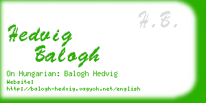 hedvig balogh business card